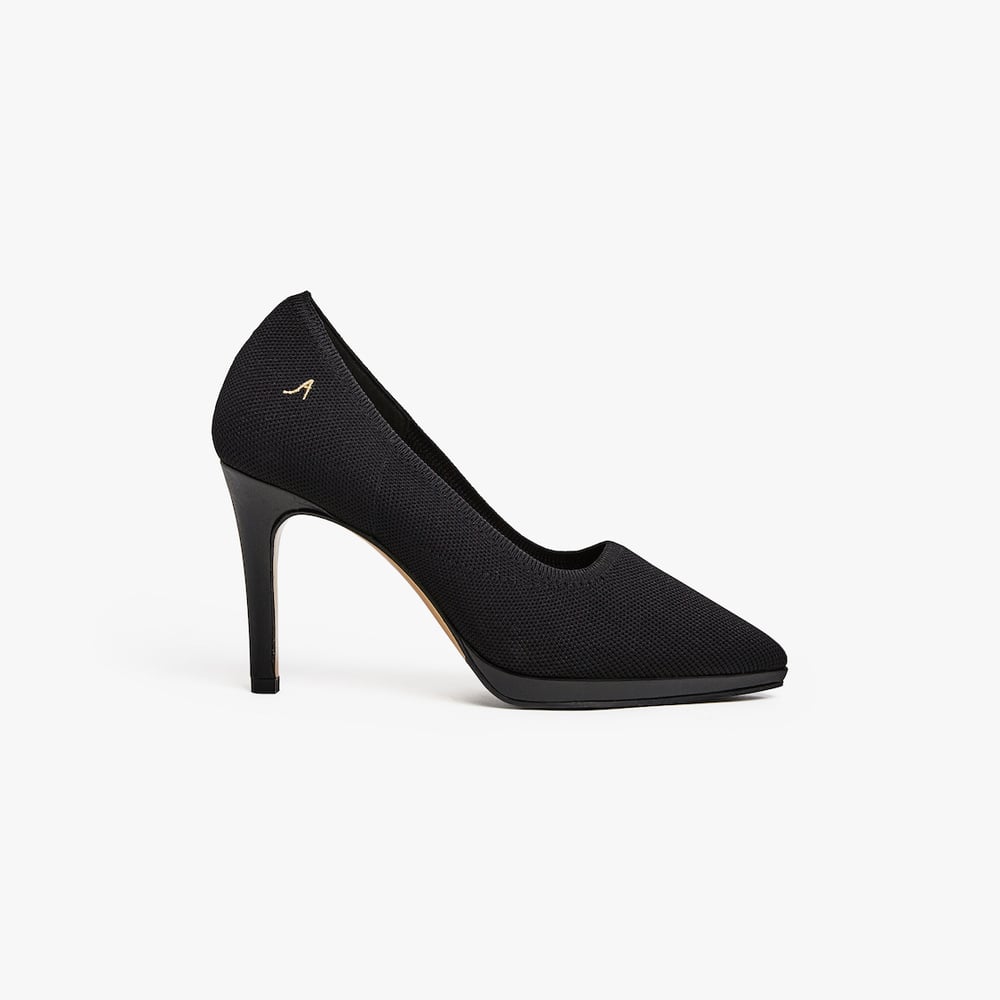 Felicia Expandable Black 9 cm, 3 in | Comfortable Heel Pumps