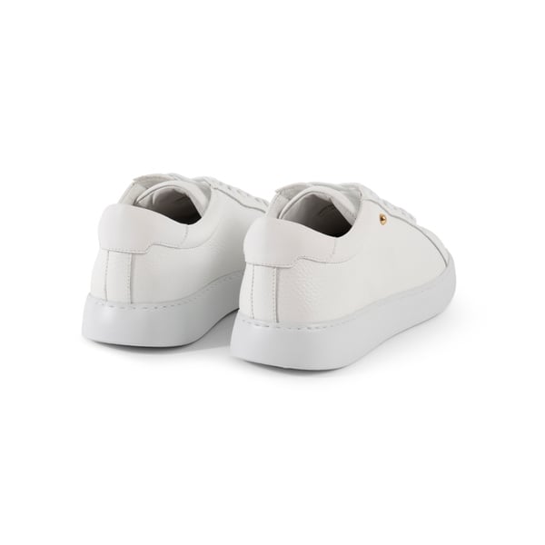 Oscar Sneaker - White Pebbled Leather