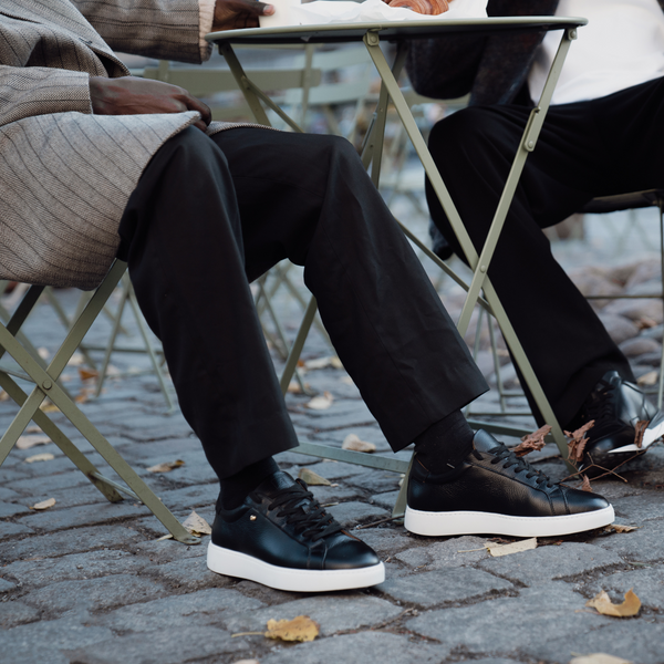 Oscar Sneaker - Black Pebbled Leather