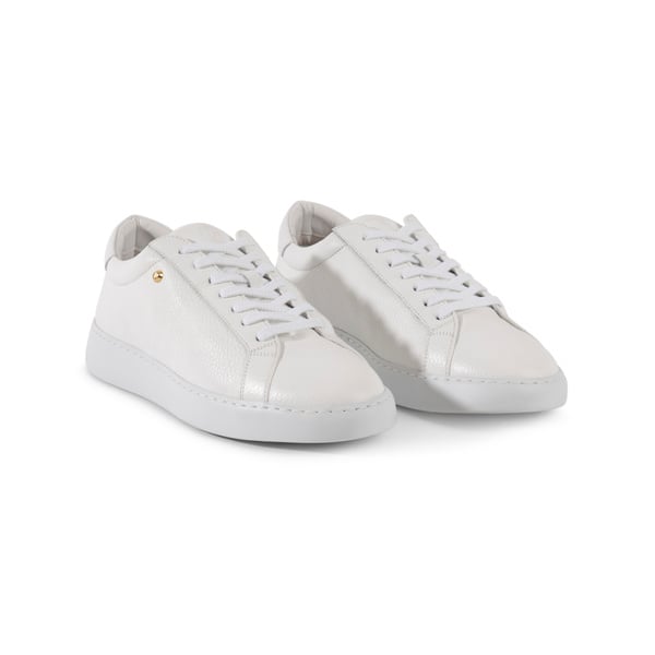 Oscar Sneaker - White Pebbled Leather