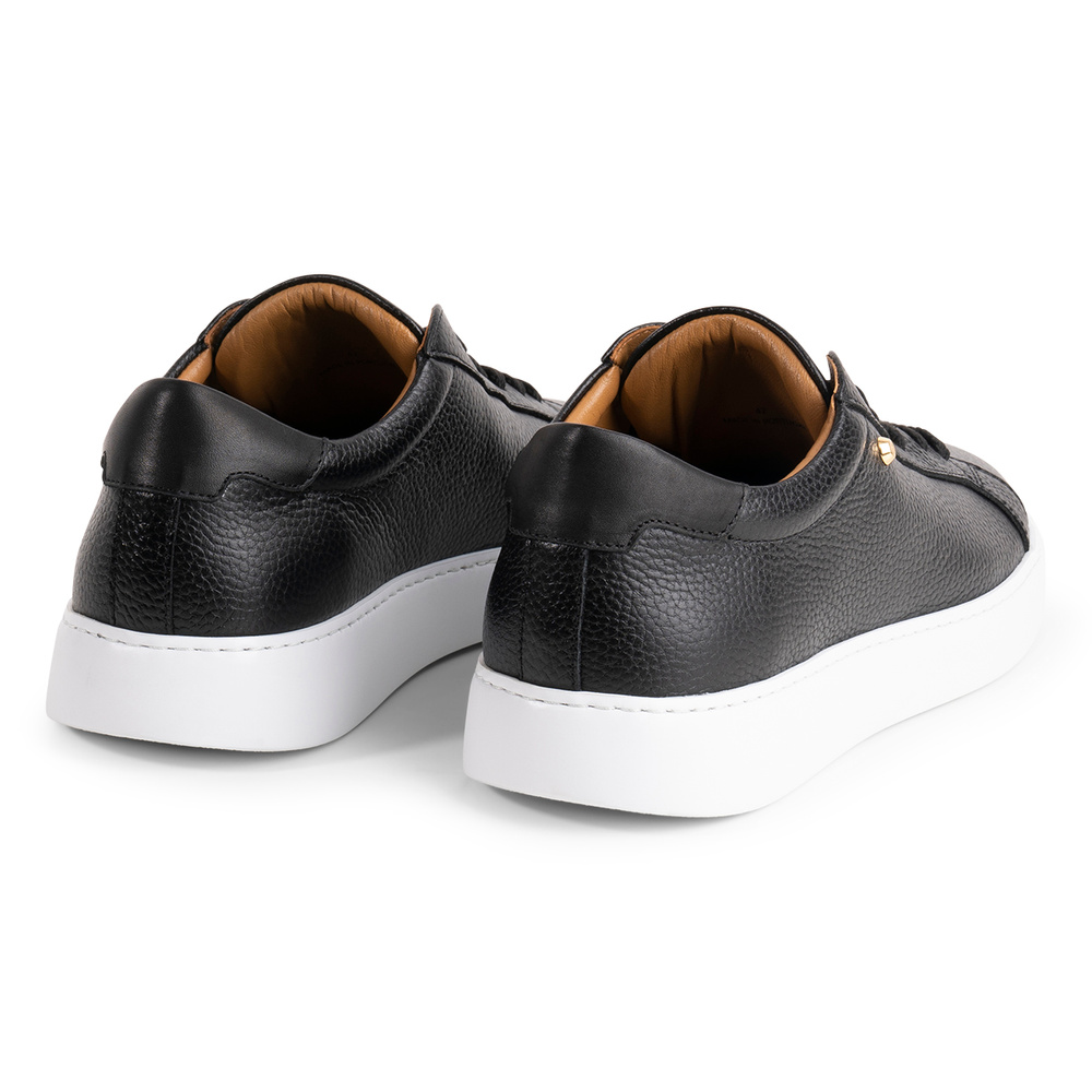 Oscar Sneaker - Black Pebbled Leather