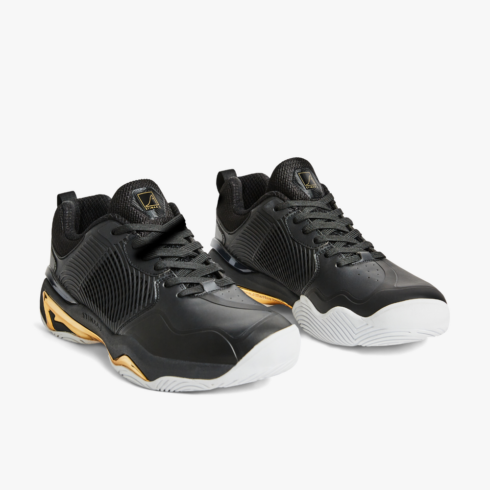 One Racket Black/Gold Unisex Orthopedic racket shoes, tennis, padel Stinaa.J Official Store
