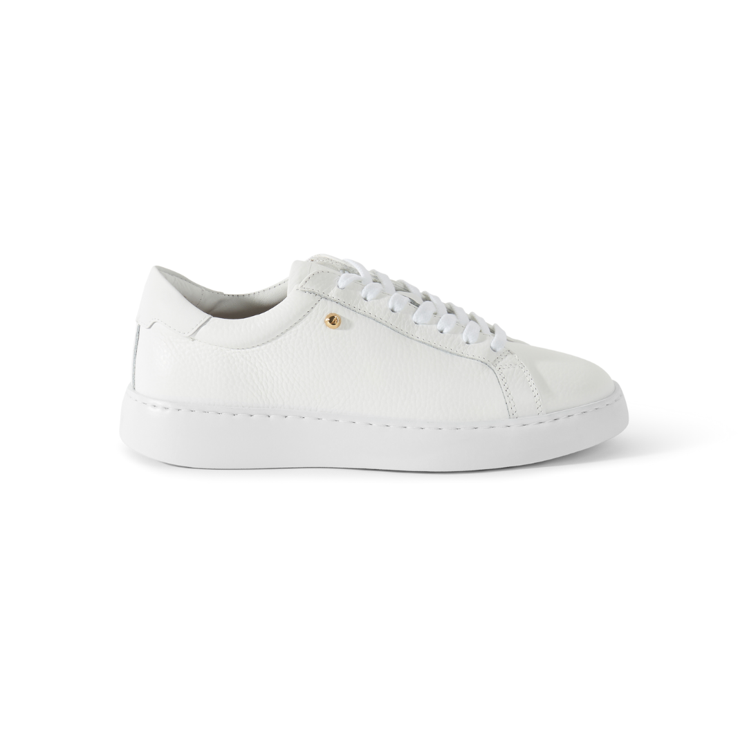 Stinaa. J - Stella Sneaker - White Pebbled Leather - Ortopediska Skor - stl. 47