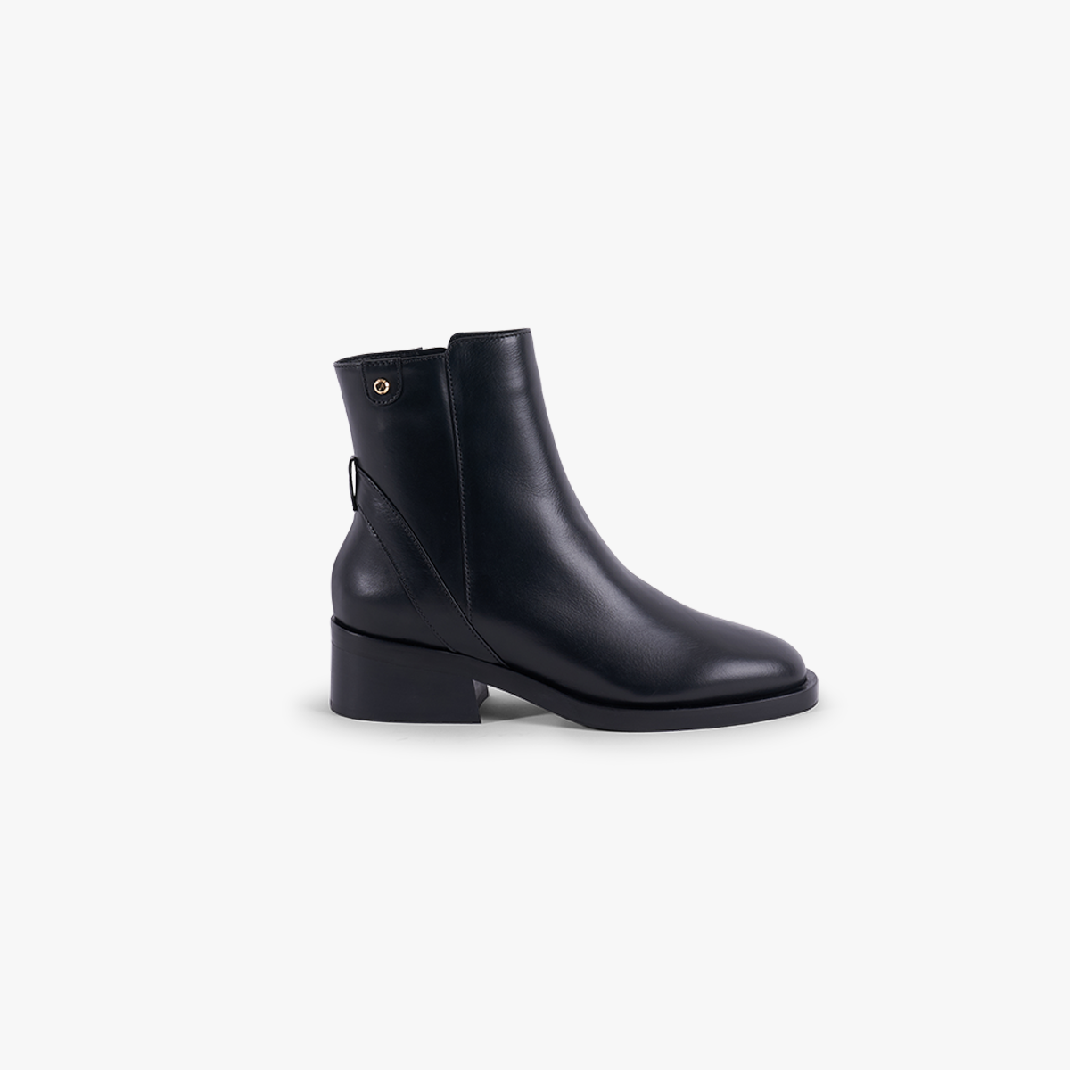 Stinaa. J - Charlotte - Black Leather 4 cm - Ortopediska Skor - stl. 42