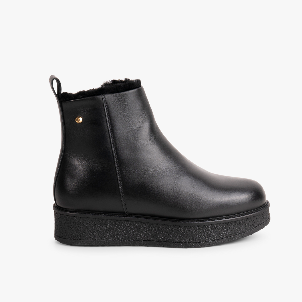 Stinaa. J - Luna - Black Leather - Ortopediska Skor - stl. 36