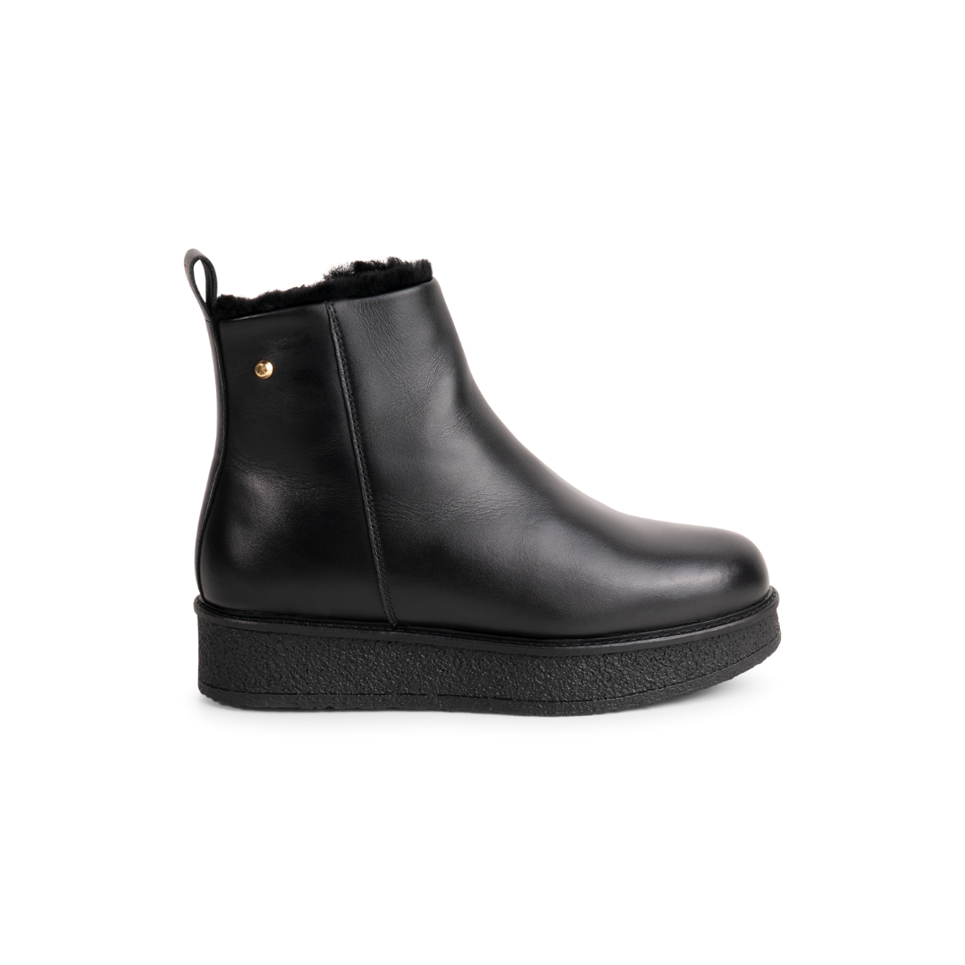 Stinaa. J - Luna Boot - Black Leather - Ortopediska Skor - stl. 39